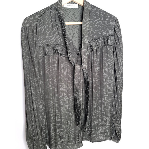 Promod Tie Neck Long Sleeve Blouse - Picture 4 of 8